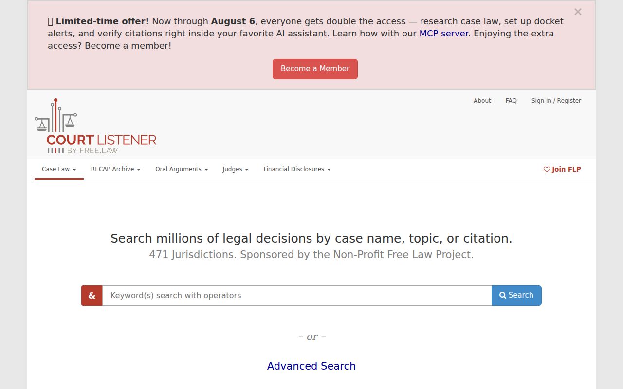 Fairfield County court records CourtListener legal research fallback